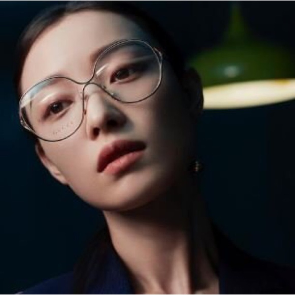 Gucci GG0254OA Gold-001 54-20-135mm Eyeglasses Authentic - Picture 7 of 12